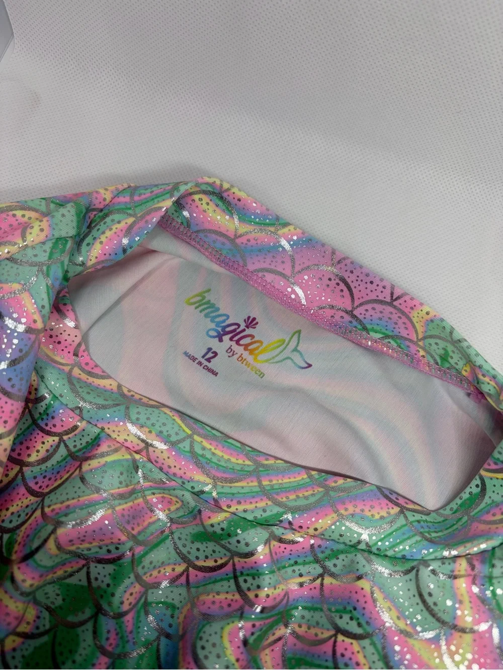 Long-Sleeve Pink Mermaid-Print Rashguard Set for Kids